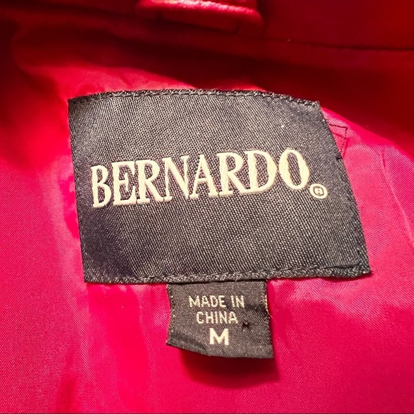 Bernardo Raspberry Parade Genuine Leather Jacket, Slant Pockets, EC, 😘 - Picture 6 of 6